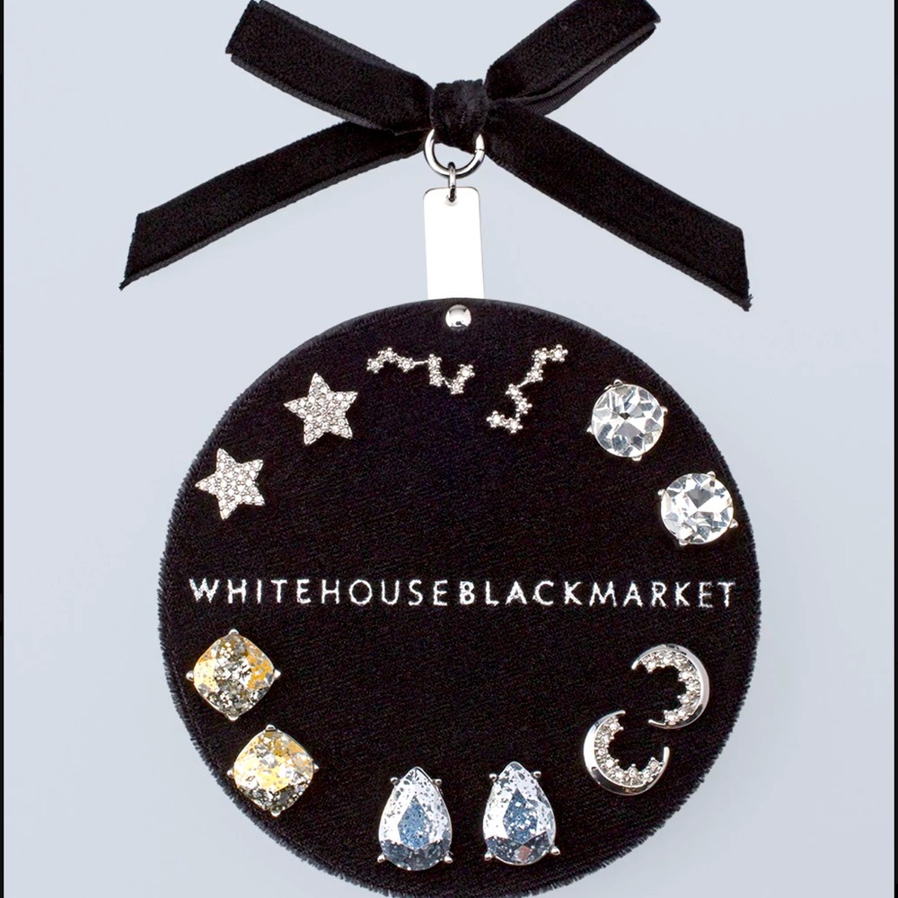 WHBM 6-PAIR CELESTIAL JEWELED EARRING GIFT SET